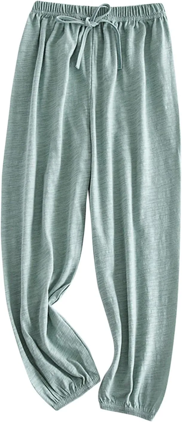 Girls Boys Casual Joggers Pants Toddler Soft Solid Elastic Waisted Baggy Long Pants Sports Dance Home Bottoms for Kids