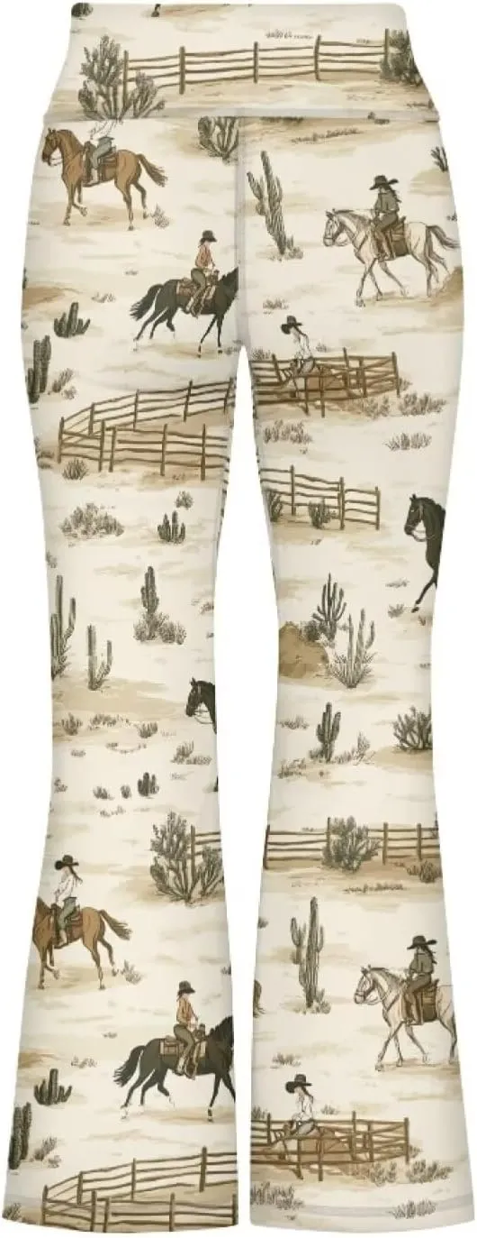 Girls Yoga Pants Size 5-14 Cute Flare Leggings for Girls Bell Bottoms