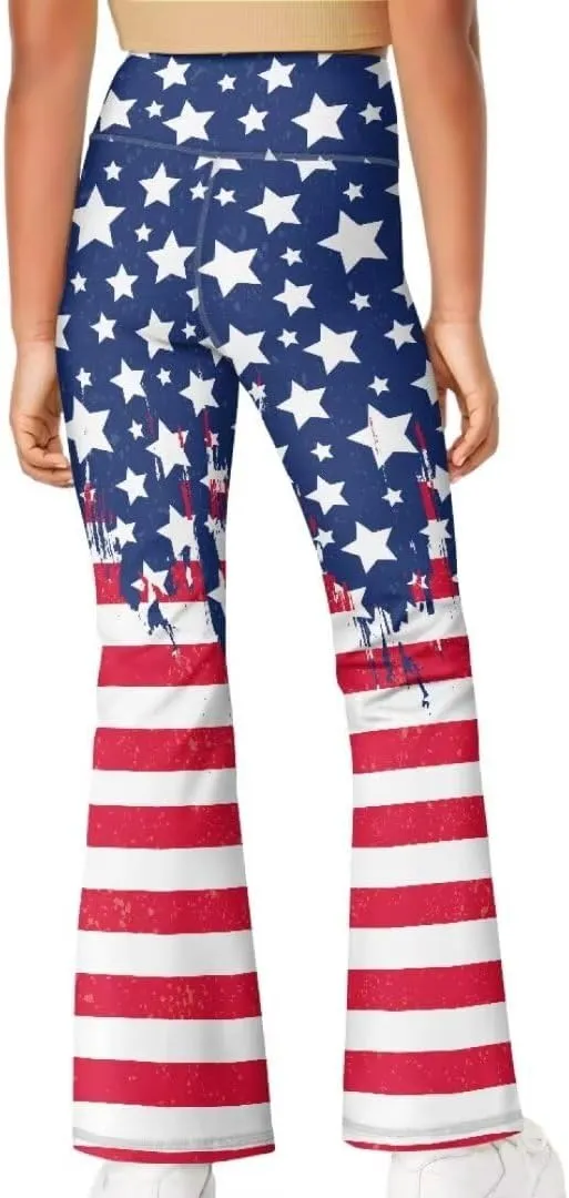 Girls Yoga Pants Size 5-14 Cute Flare Leggings for Girls Bell Bottoms