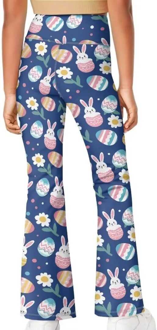 Girls Yoga Pants Size 5-14 Cute Flare Leggings for Girls Bell Bottoms