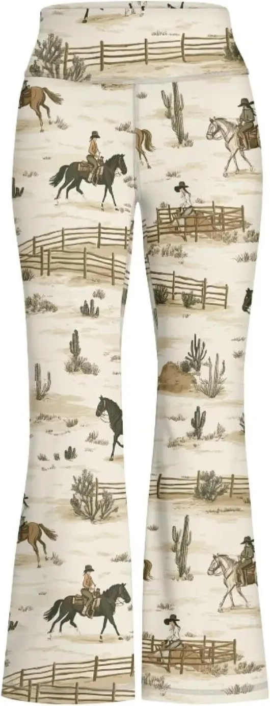 Girls Yoga Pants Size 5-14 Cute Flare Leggings for Girls Bell Bottoms