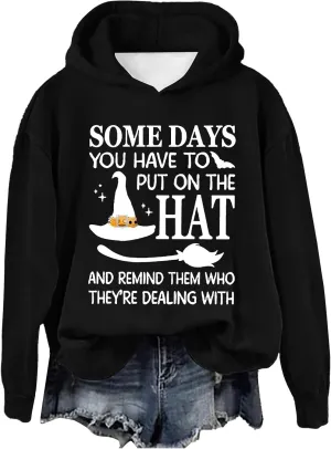 Halloween Ghost Sweatshirts for Women Women's Halloween Cute Print Hoodie Long Halloween Cute Crewneck Sweatshirts