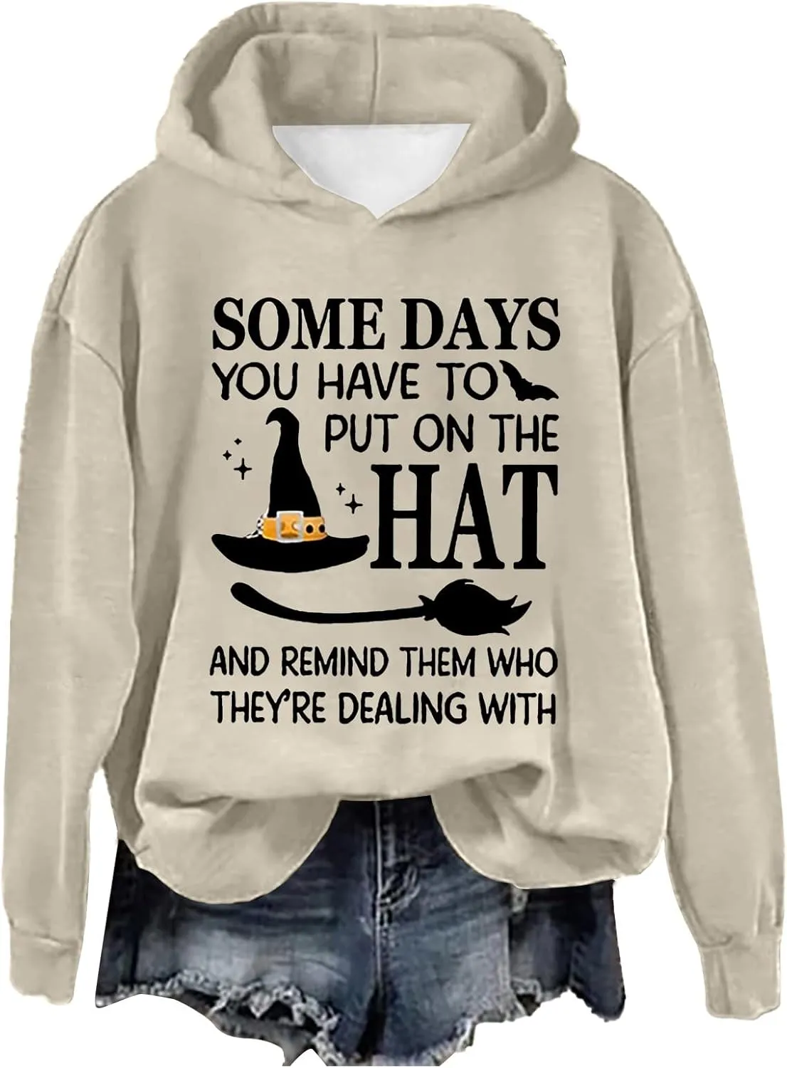 Halloween Ghost Sweatshirts for Women Women's Halloween Cute Print Hoodie Long Halloween Cute Crewneck Sweatshirts