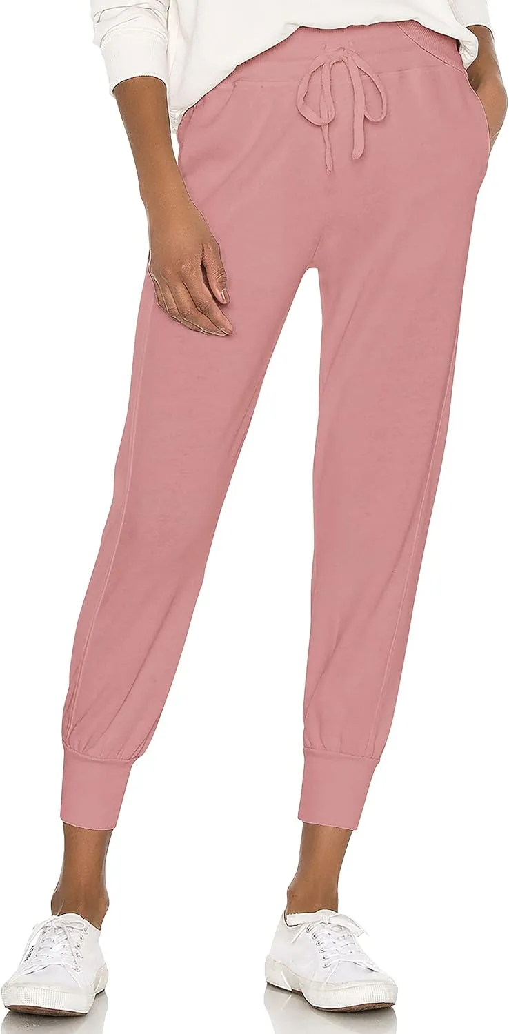 Hat and Beyond Womens Casual Active Lightweight French Terry Jogger Pants Yoga Sweatpants Pockets