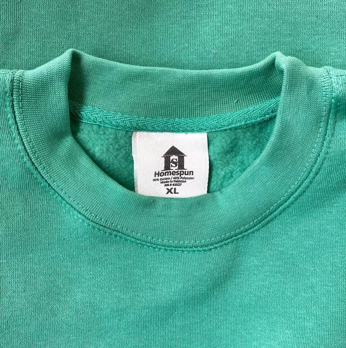 Homespun Ultra Soft 3-End Ringspun Cotton/Poly Fleece Pouch Pocket Crews