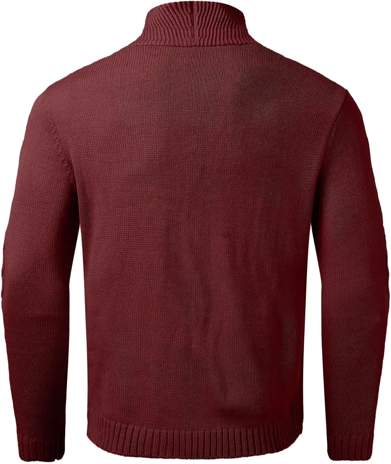 Hoodies for Men, Men's Cardigan Sweaters Full Zip Up Stand Collar Slim Fit Casual Work Thick Knitted Sweater