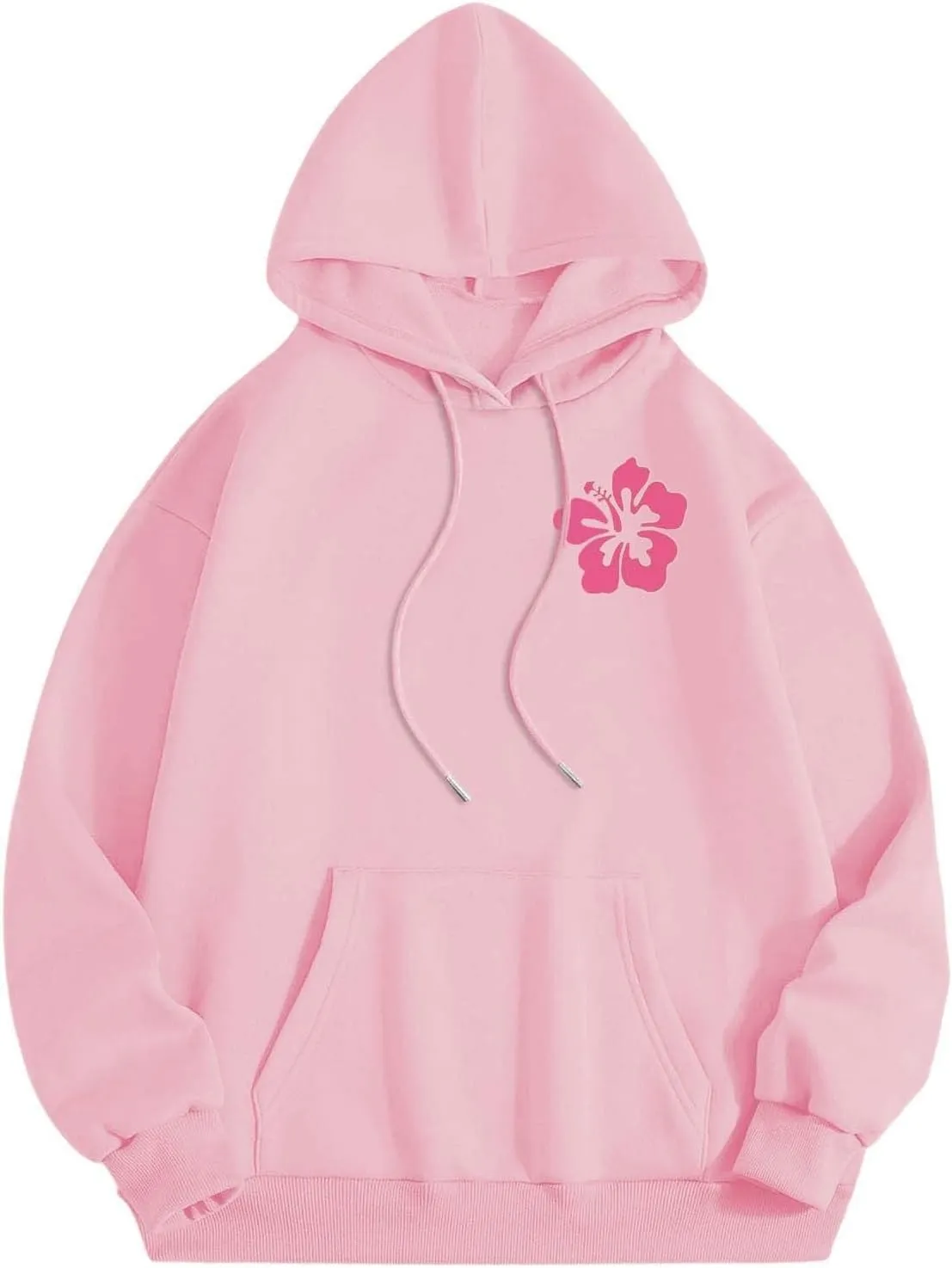 Hoodies for Teen Girls Long Sleeve Letter Preppy Casual Graphic Hoodies Drawstring Pullover Cute Oversized Sweatshirts