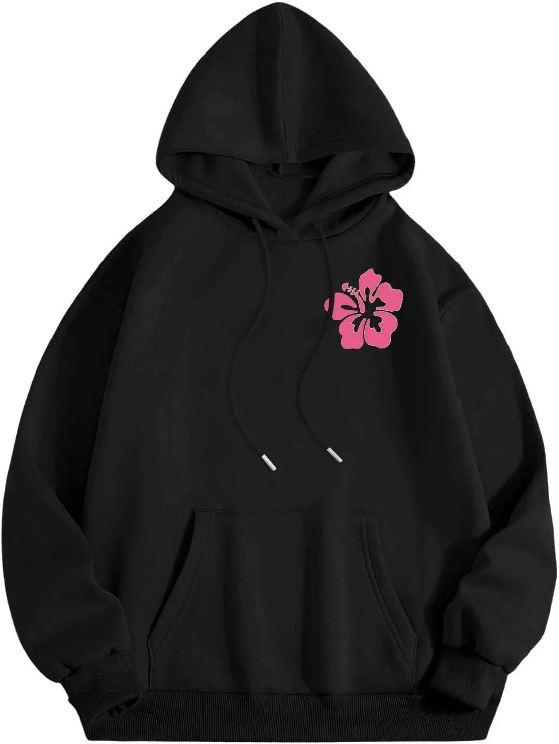 Hoodies for Teen Girls Long Sleeve Letter Preppy Casual Graphic Hoodies Drawstring Pullover Cute Oversized Sweatshirts