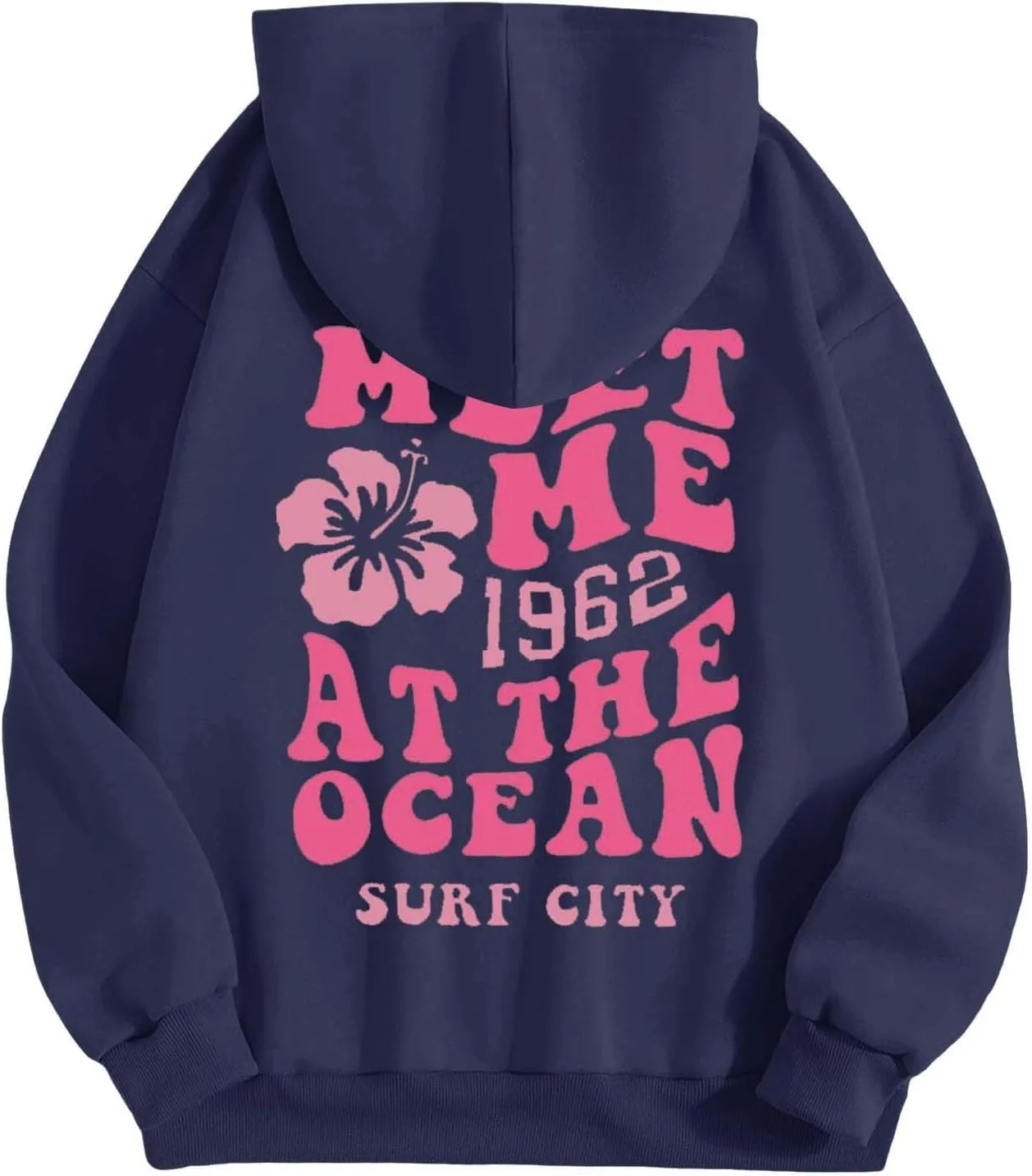 Hoodies for Teen Girls Long Sleeve Letter Preppy Casual Graphic Hoodies Drawstring Pullover Cute Oversized Sweatshirts