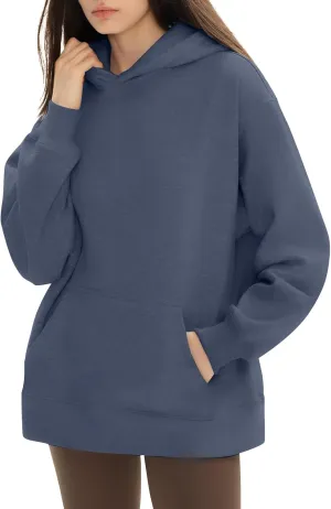 Hoodies for Women Fall Fashion 2024 Long Sleeve Outfits Tops Oversized Hoodies Solid Sweatshirt with Pocket