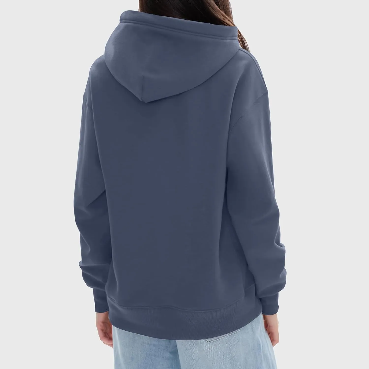 Hoodies for Women Fall Fashion 2024 Long Sleeve Outfits Tops Oversized Hoodies Solid Sweatshirt with Pocket