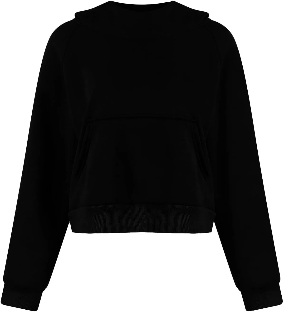 Hoodies for Women Long Sleeve Thumb Hole Sweatshirts Fleece Lined Cropped Loose Fit Hoodies Pullover with Pocket