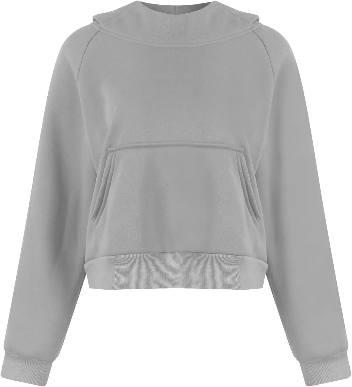 Hoodies for Women Long Sleeve Thumb Hole Sweatshirts Fleece Lined Cropped Loose Fit Hoodies Pullover with Pocket
