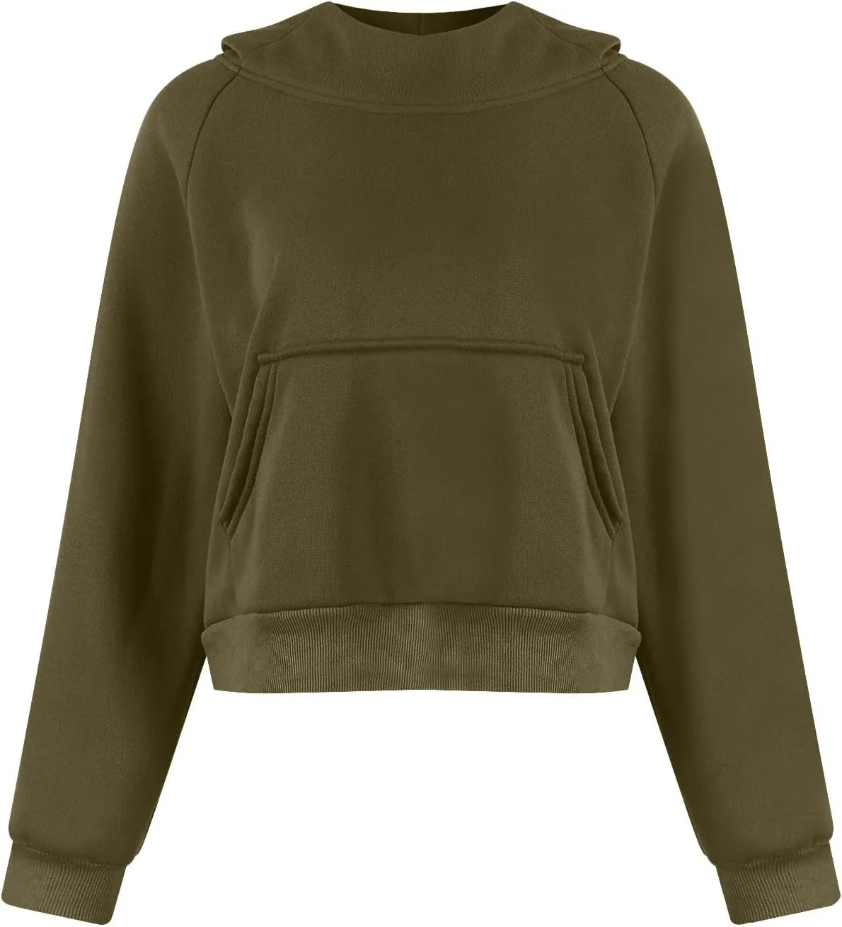 Hoodies for Women Long Sleeve Thumb Hole Sweatshirts Fleece Lined Cropped Loose Fit Hoodies Pullover with Pocket