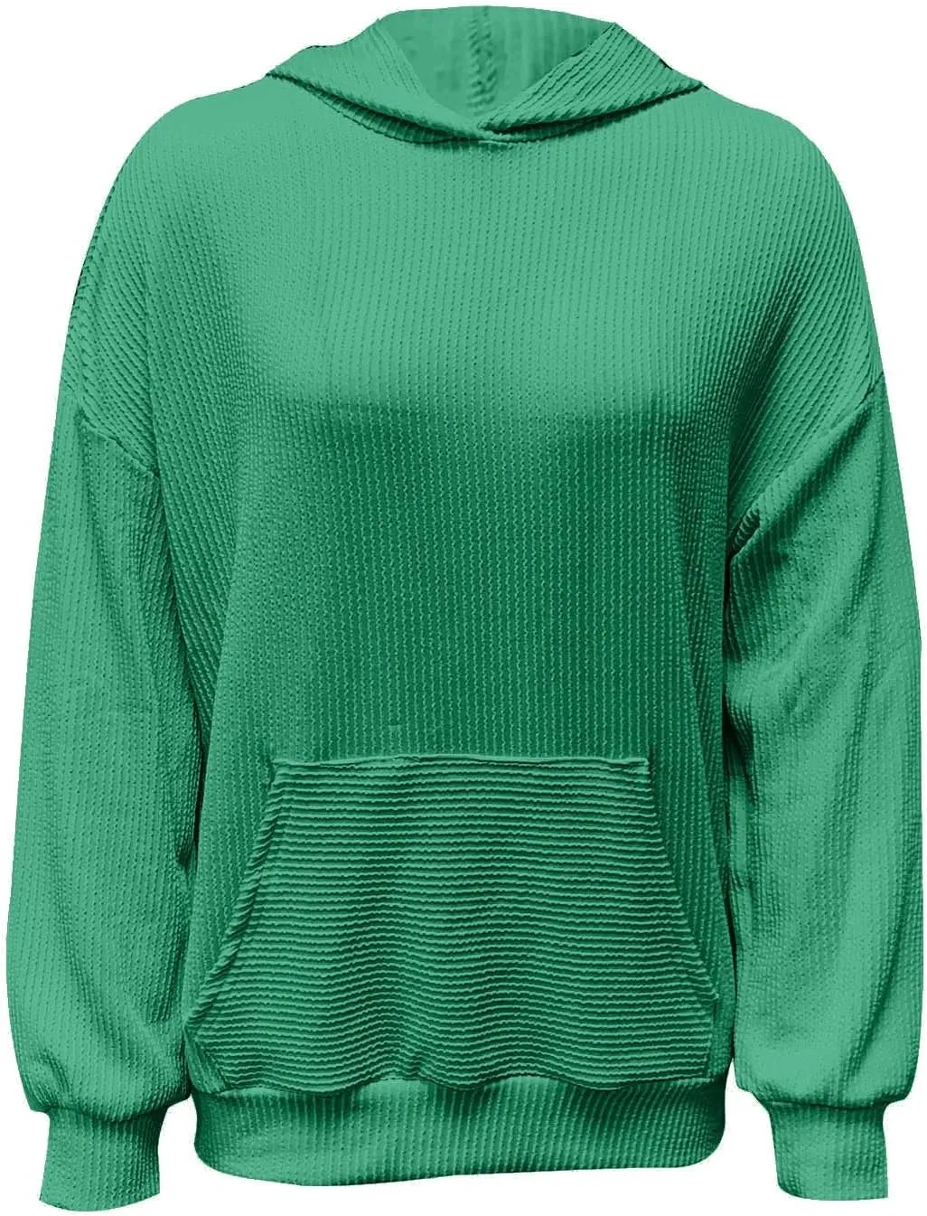 Hoodies for Women Solid Color Fall Fashion Hooded Tops With Pockets Long Sleeves Loose Fit 2024 Casual Pullover Top