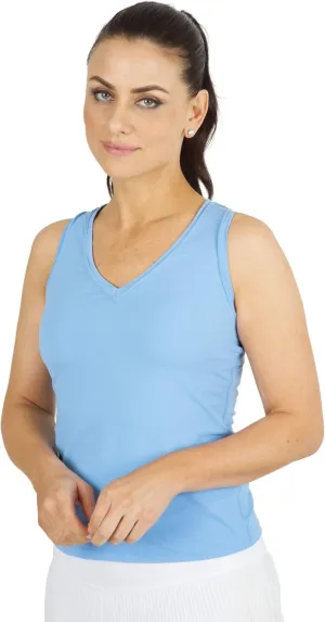IBKUL Athleisure Wear UPF50  Sun Protective Icefil Cooling Tech Solid Tennis Tank Top - 15000