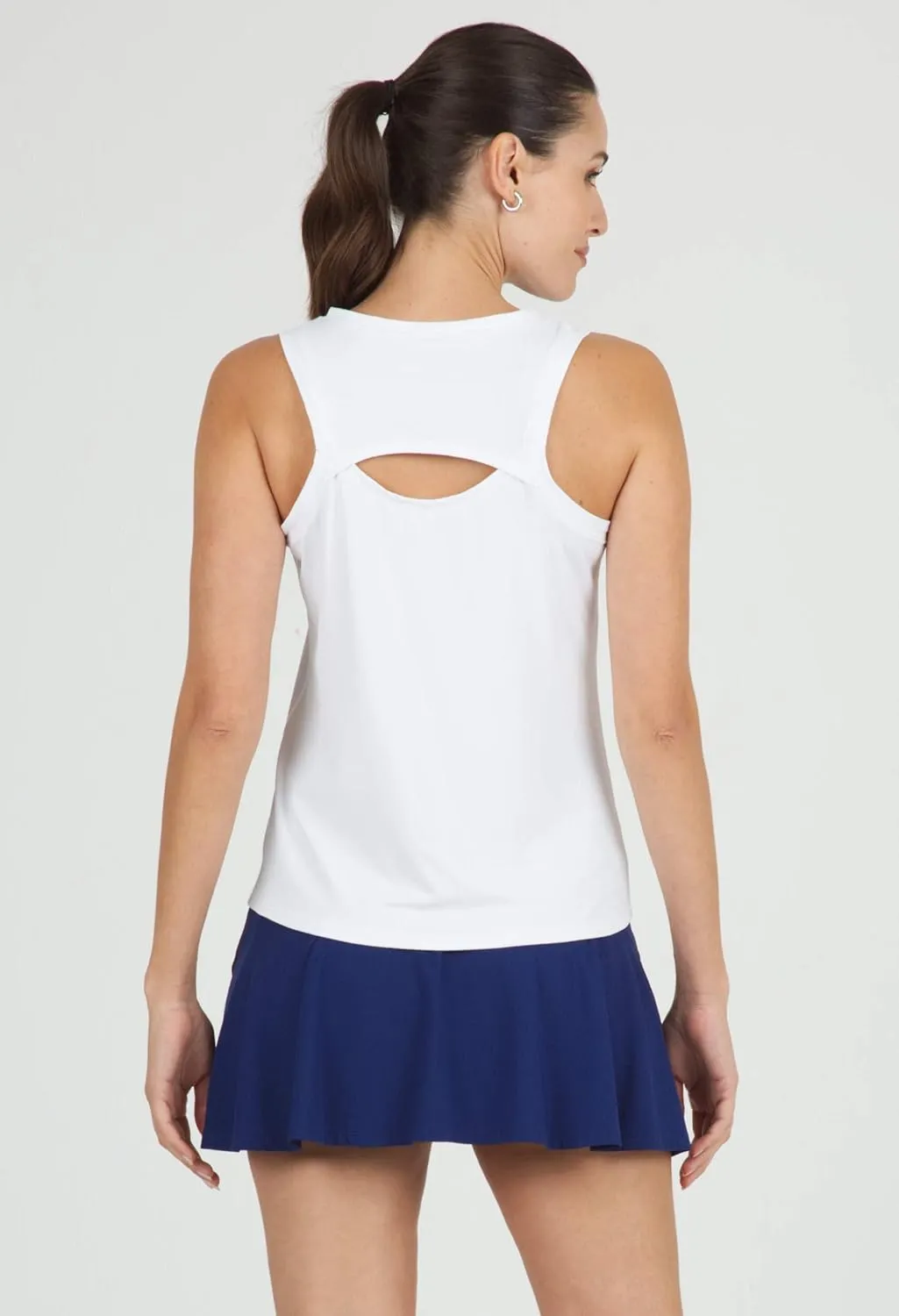IBKUL Athleisure Wear UPF50  Sun Protective Icefil Cooling Tech Solid Tennis Tank Top - 15000