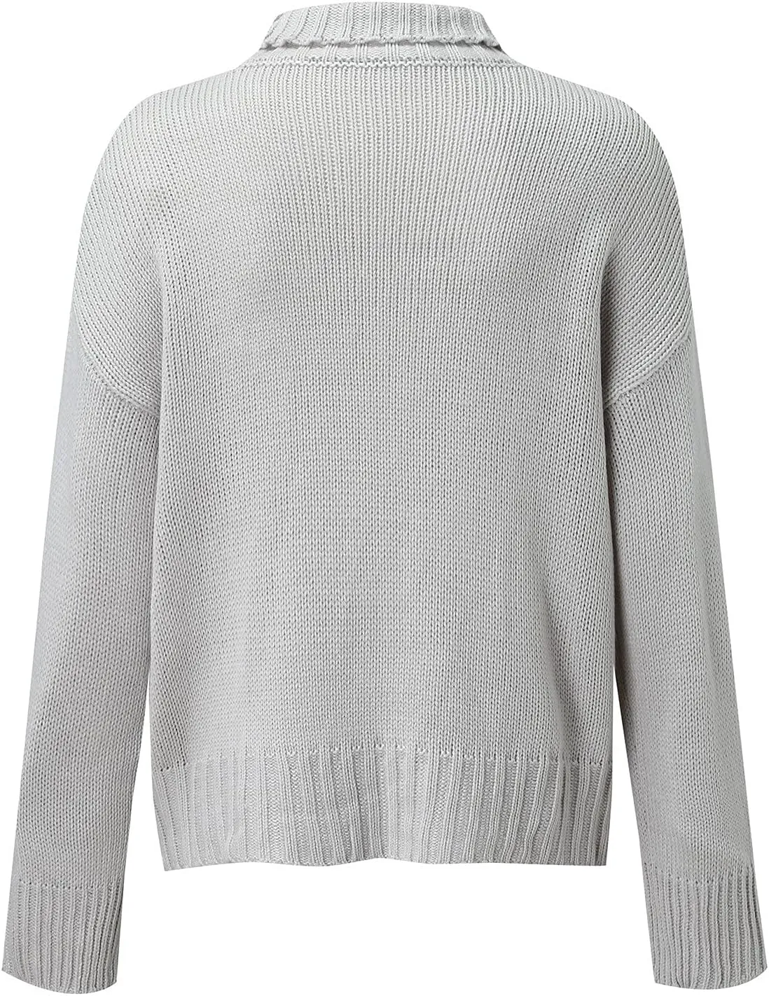 iLH Womens Classic Turtlneck Sweaters Solid Color Chunky Pullover Sweaters For Women Fall Winter Cozy Leisure Sweaters