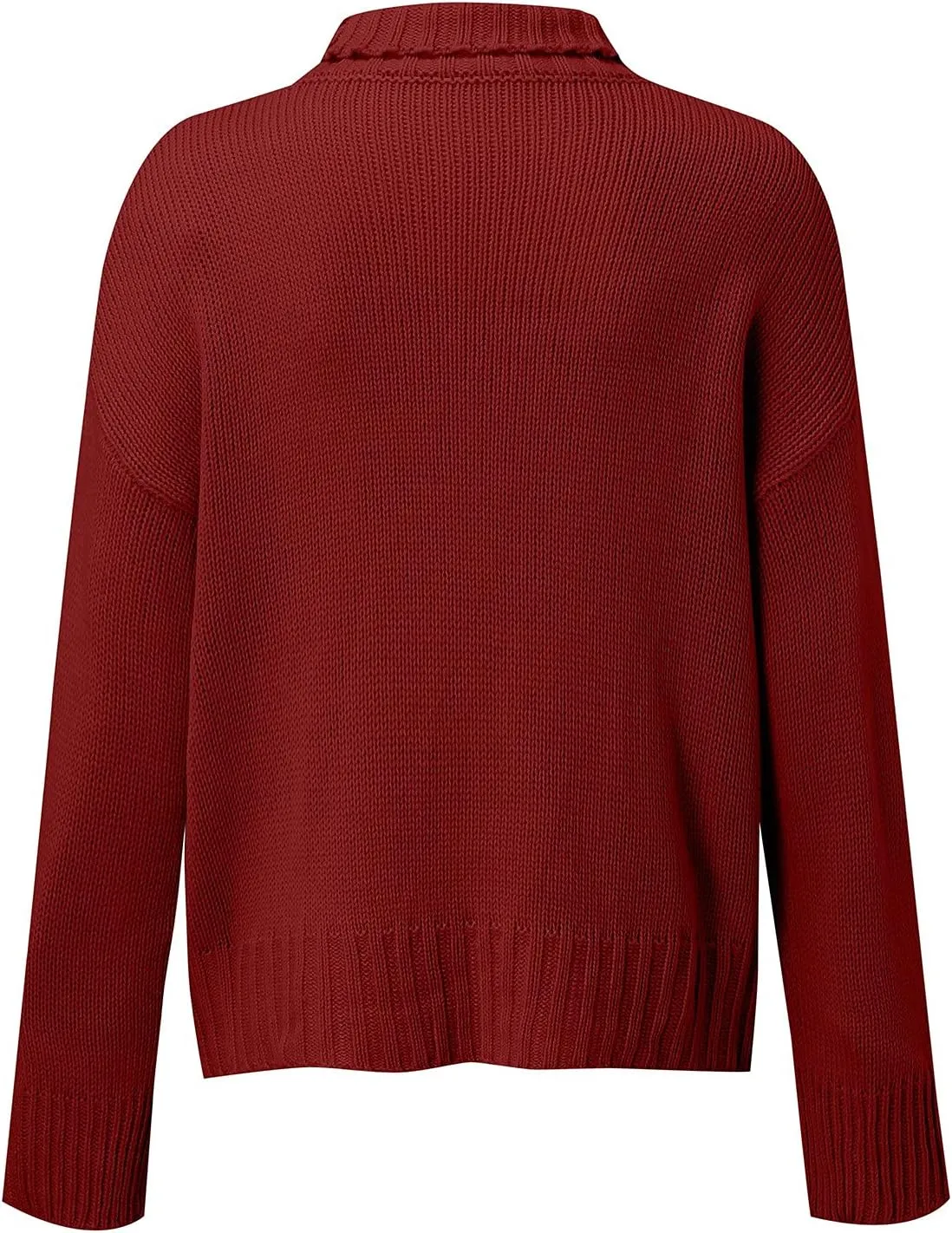 iLH Womens Classic Turtlneck Sweaters Solid Color Chunky Pullover Sweaters For Women Fall Winter Cozy Leisure Sweaters