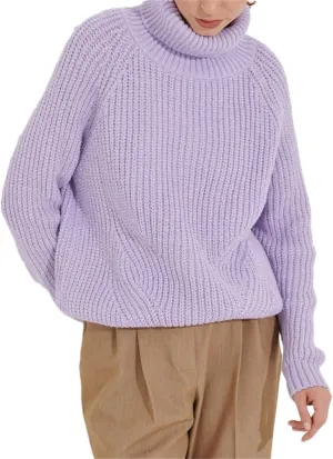 Jegsnoe Women Turtleneck Sweater Oversized Pullover Basic Warm Thick Pullovers Knitted Sweaters