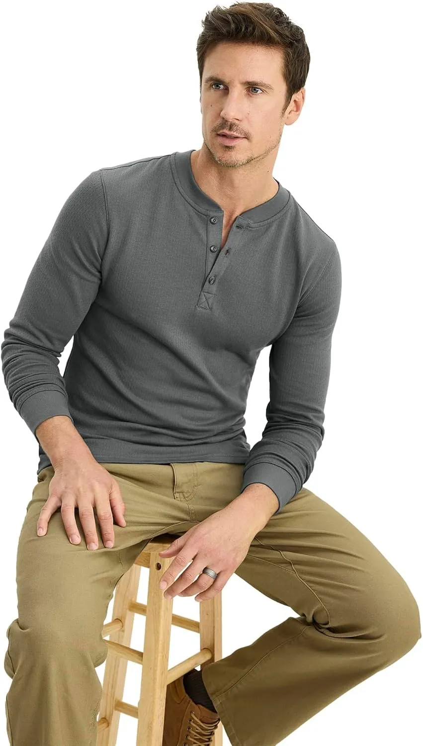 Jockey Men's Casualwear Outdoors Long Sleeve Henley