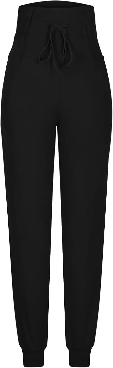 Jogger Pants for Women Lightweight Athletic Leggings Tapered Lounge Pants High Waisted Stretch Drawstring Sweatpants