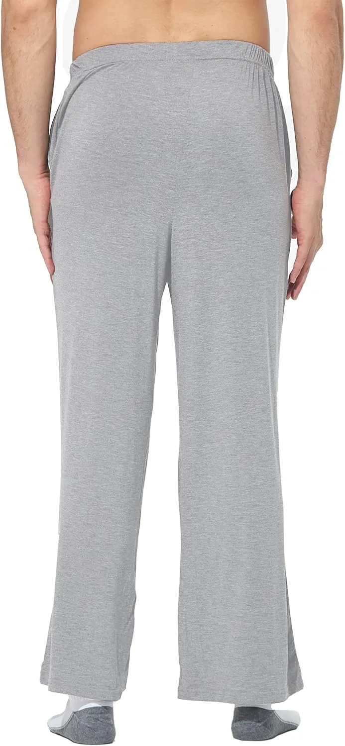 JOINFUN Mens Cotton Pajama Pants, Soft Lounge Pants with Pockets Elastic Sleep Pj Bottoms