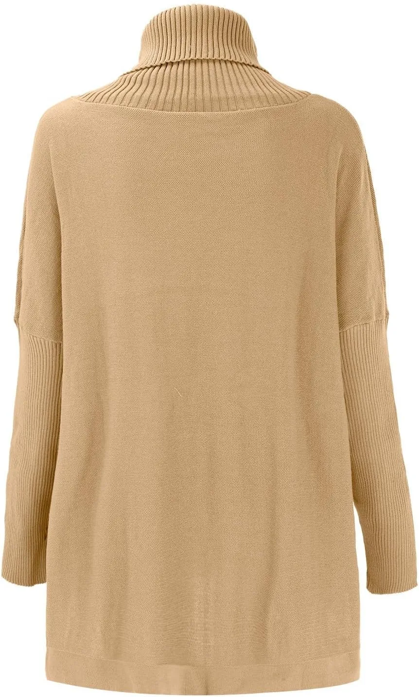 LCMTWX Sweaters for Women Batwing Sleeve Loose Oversized Sweaters Chunky Knitted Pullover Sweaters Fall Sweaters Round