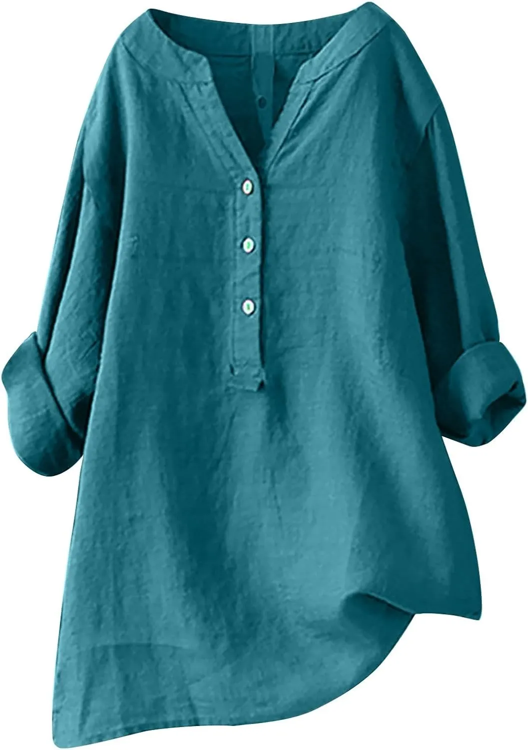 Linen Shirts for Women Trendy 2025 Breathable Tops Loose Plus Size Crewneck Tops Womens Daily T Shirts Summer Shirts