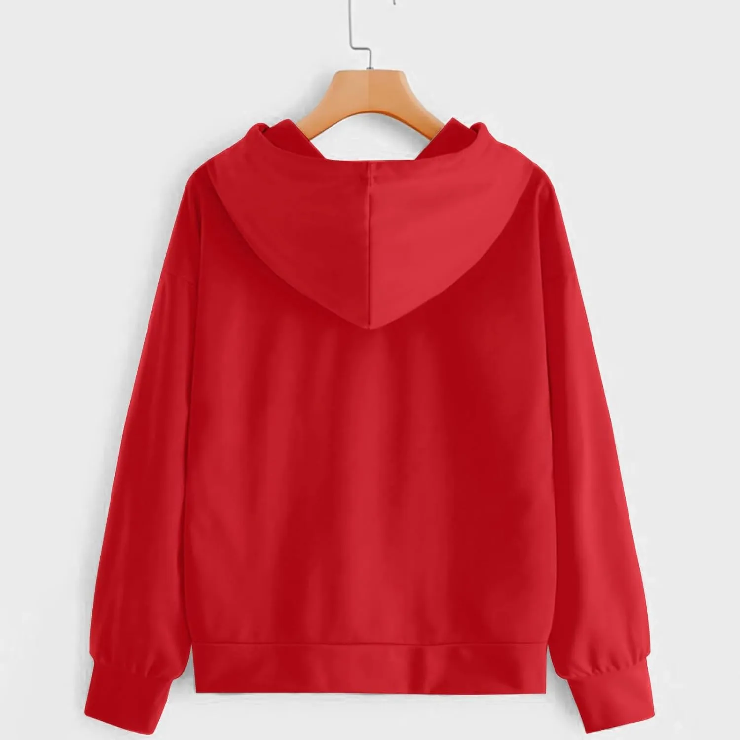 Long Sleeve Hoodie Sweatshirts for Women Fall Drawstring Pullover Sweatshirts Trendy Funny Printed Streetwear Shirts