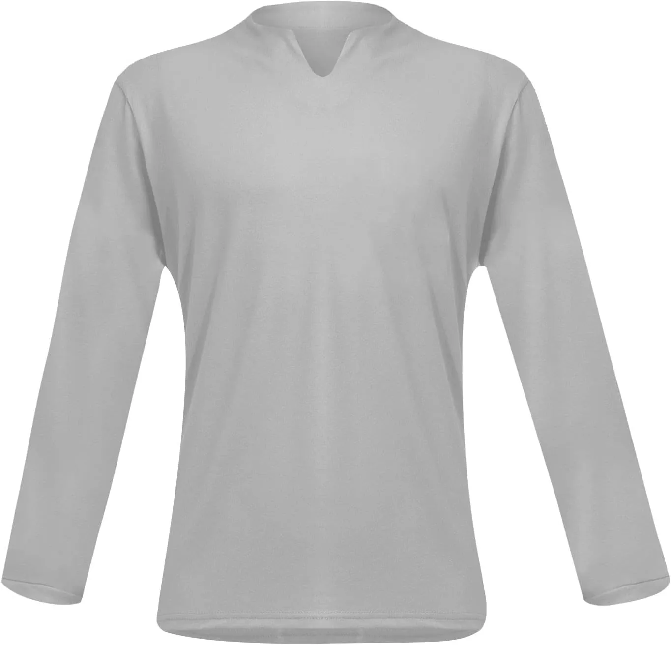 Long Sleeve Shirts for Men Plus Size V-Neck Shirts Oversized Solid Shirts Casual Stylish Loose Fit Fall Shirts