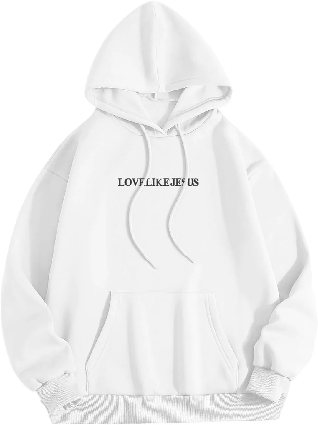 Love Like Jesus Hoodies for Women Oversize Graphic Christian Faith Hoodies Pocket Long Sleeve Drawstring Pullover Sweatshirts