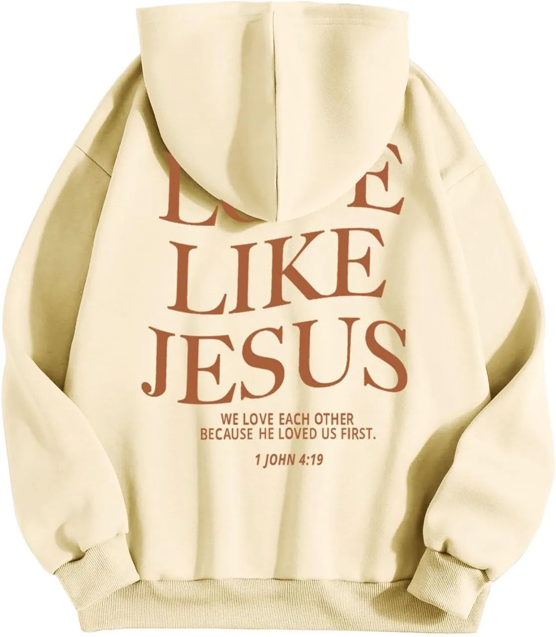 Love Like Jesus Hoodies for Women Oversize Graphic Christian Faith Hoodies Pocket Long Sleeve Drawstring Pullover Sweatshirts