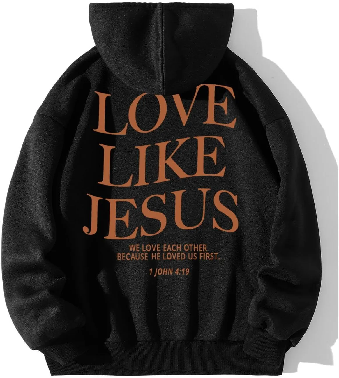 Love Like Jesus Hoodies for Women Oversize Graphic Christian Faith Hoodies Pocket Long Sleeve Drawstring Pullover Sweatshirts