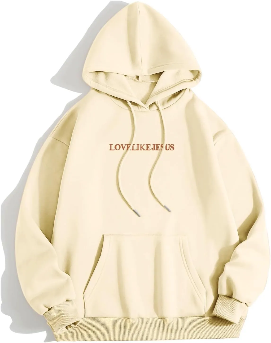 Love Like Jesus Hoodies for Women Oversize Graphic Christian Faith Hoodies Pocket Long Sleeve Drawstring Pullover Sweatshirts