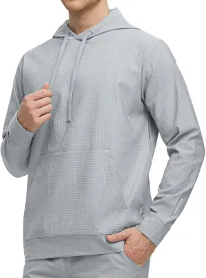 M MAELREG Hoodies for Men Micro Fleece Sweatshirts Lightweight Water-repellent Athletic Golf Midlayer Mens Hoodies Pullover