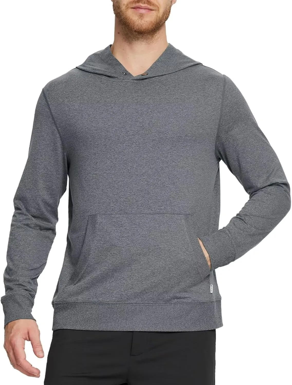 M MAELREG Mens Hoodies Pullover Performance Heather Kangaroo Pocket Thin Hooded Sweatshirt Athletic Golf Hoodies for Men