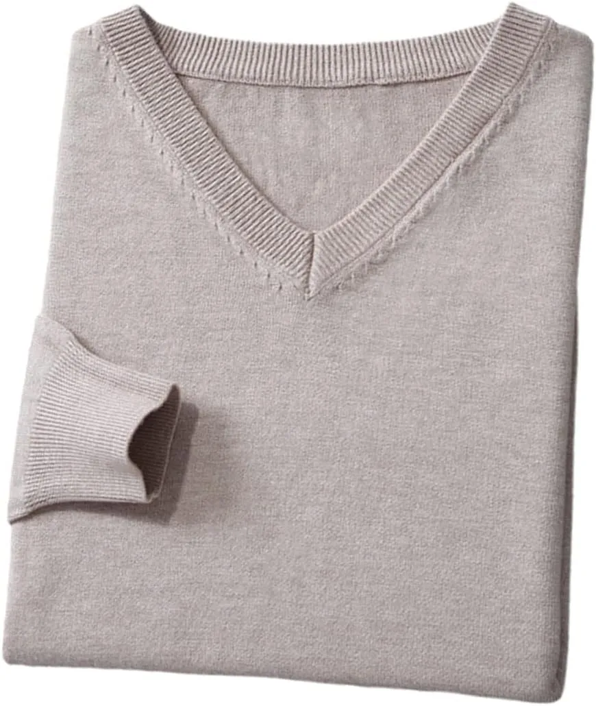 Man Pullovers Winter Fashion Vneck Sweater Wool Knitted Jumpers Male Woolen Clothes Tops