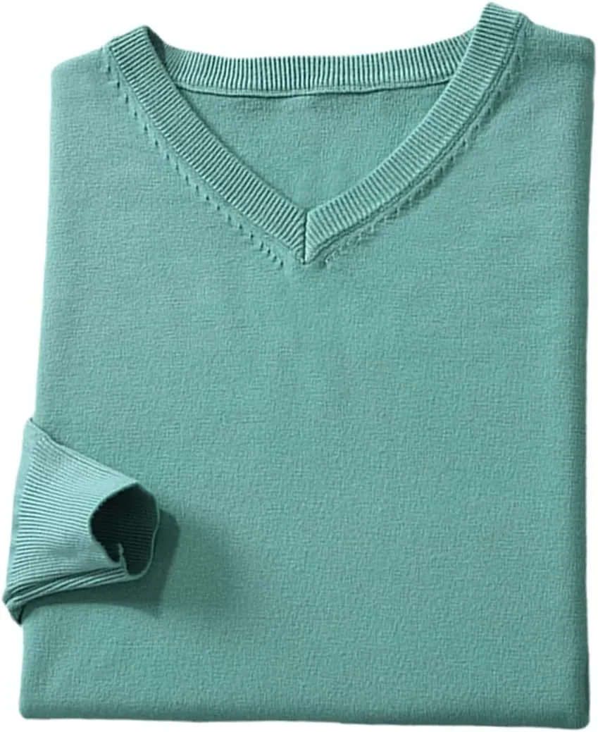Man Pullovers Winter Fashion Vneck Sweater Wool Knitted Jumpers Male Woolen Clothes Tops