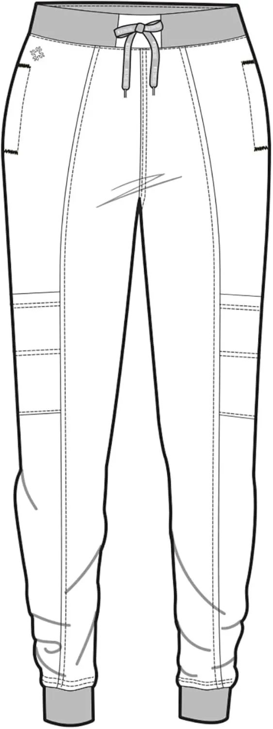 Med Couture Scrub Jogger Pants for Women, Seamed Bottoms with 4 Spacious Pockets MC8721