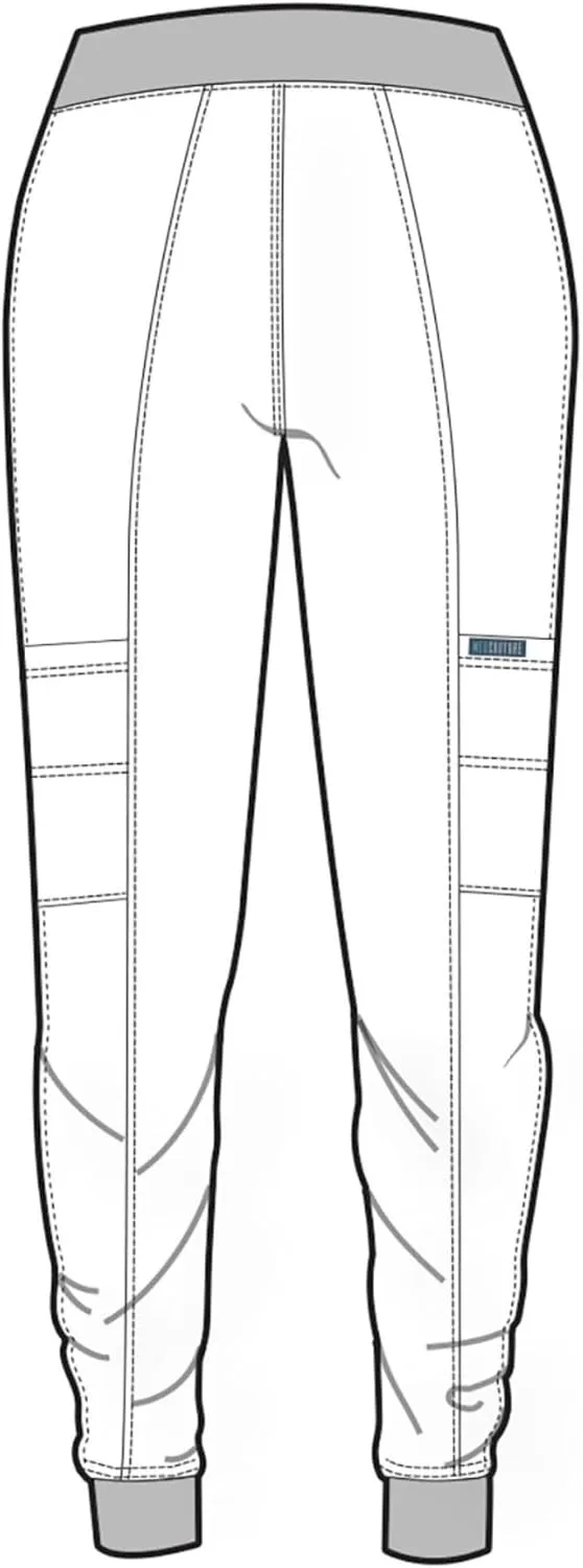 Med Couture Scrub Jogger Pants for Women, Seamed Bottoms with 4 Spacious Pockets MC8721