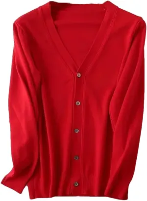 Men Button Down Knitted Sweaters Casual Cardigan Sweaters Slim Fit Knitted Sweaters V-Neck Long Sleeve Sweaters