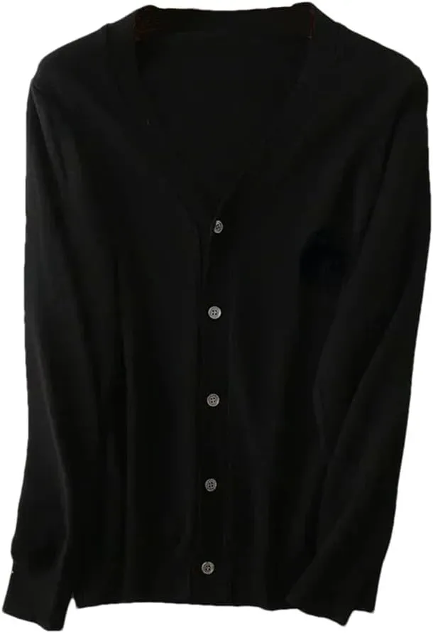Men Button Down Knitted Sweaters Casual Cardigan Sweaters Slim Fit Knitted Sweaters V-Neck Long Sleeve Sweaters