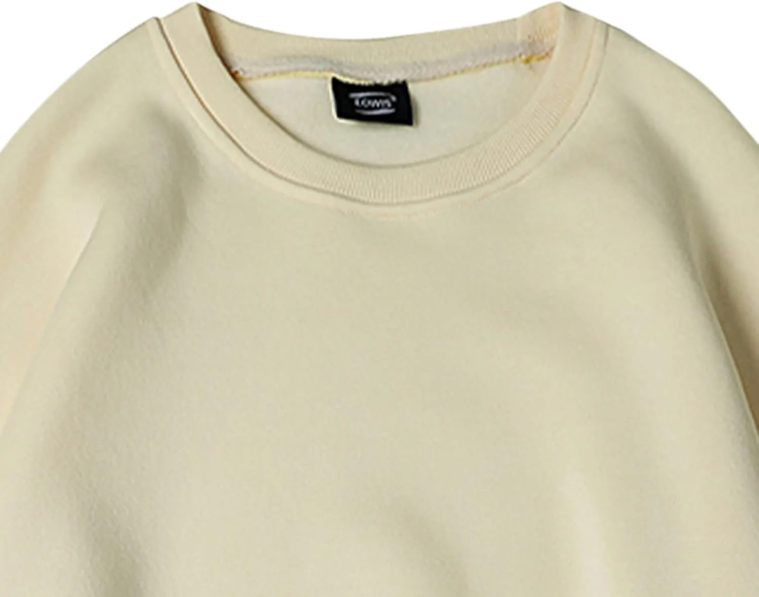 Men's Baggy Sweater Fashion Solid Crewneck Drop Shoulder Sleeve Pullover Sweatshirt Loose Crewneck Sweater