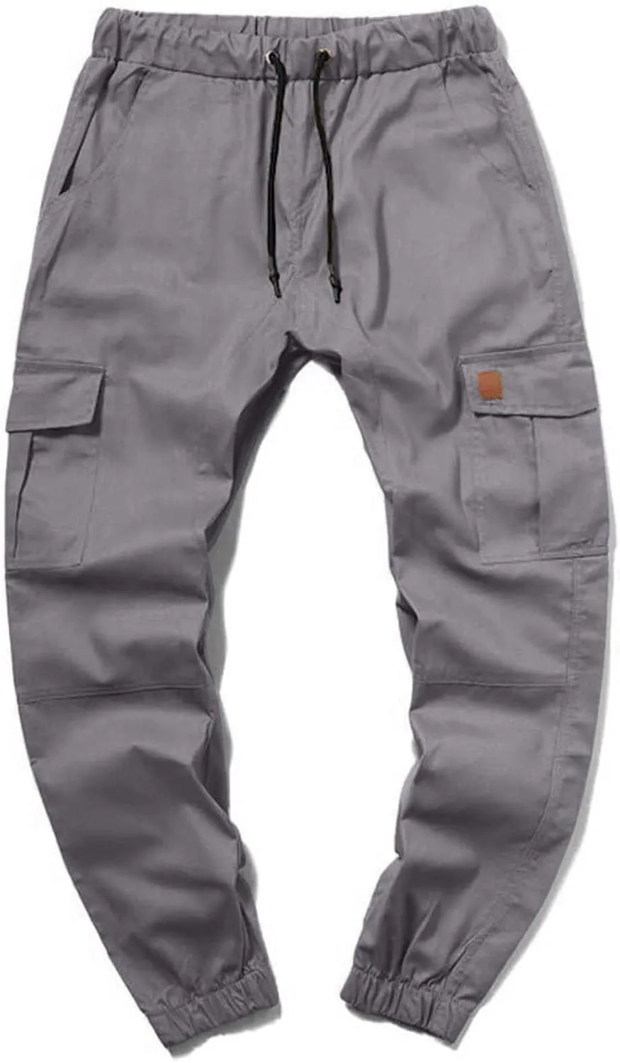 Men's Cargo Pants Stretch Skinny Fit Drawstring Cycling Climbing Trouser Casual Stylish Slacks Tapered Sweatpants