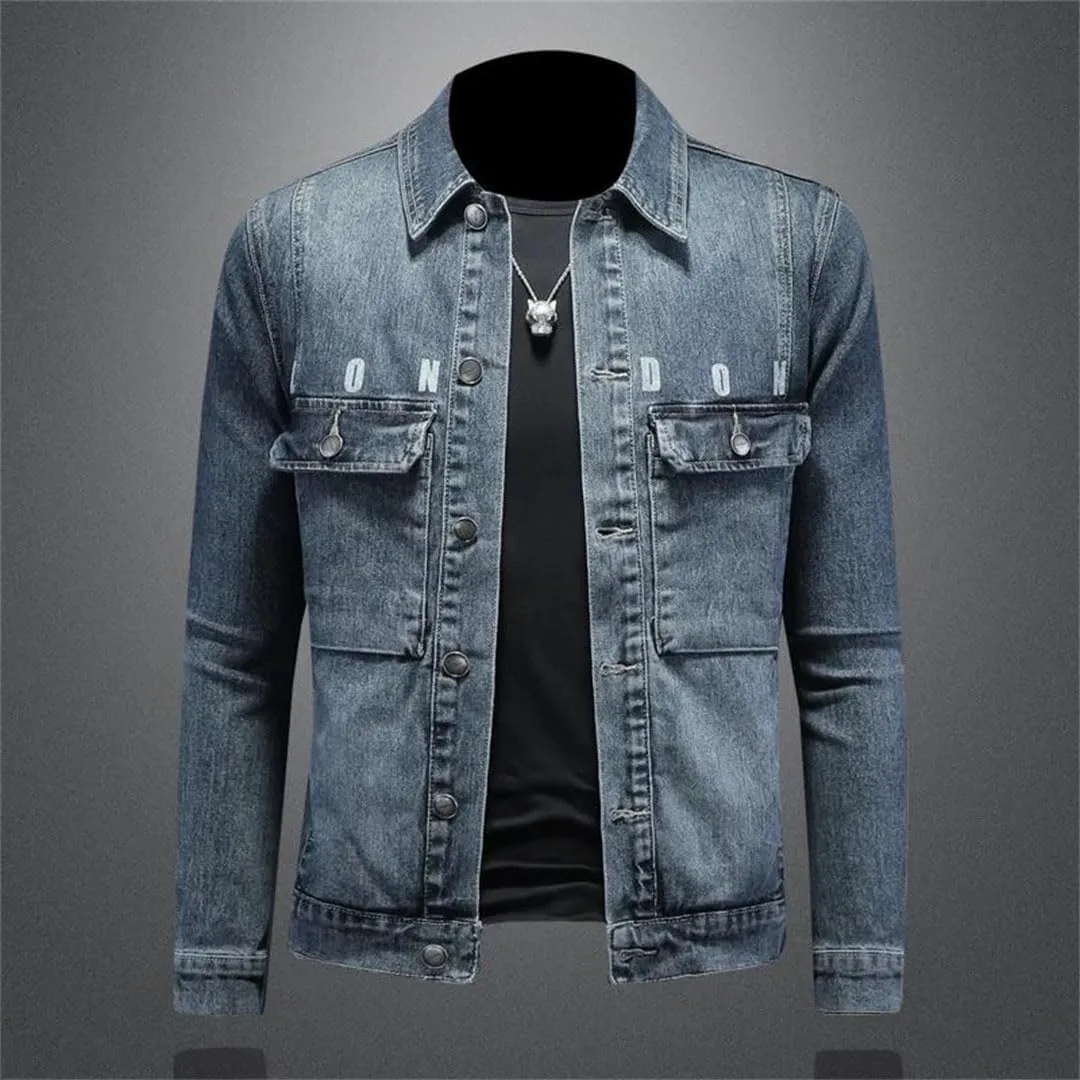 Men's Casual Denim Washed Denim Social Street Wear Workwear Coats