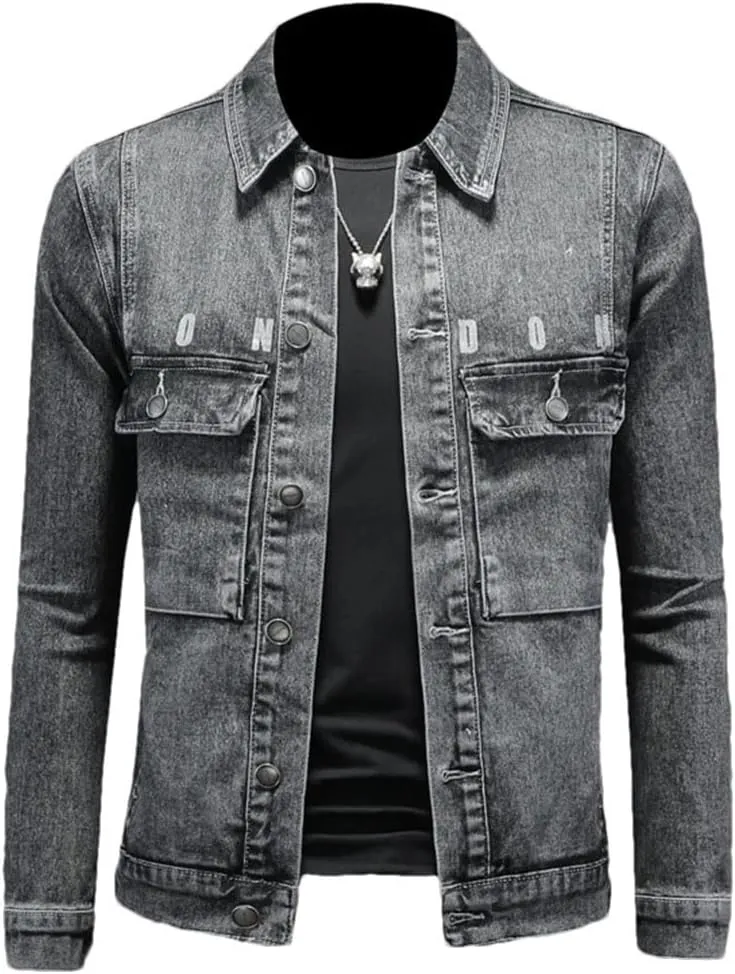 Men's Casual Denim Washed Denim Social Street Wear Workwear Coats