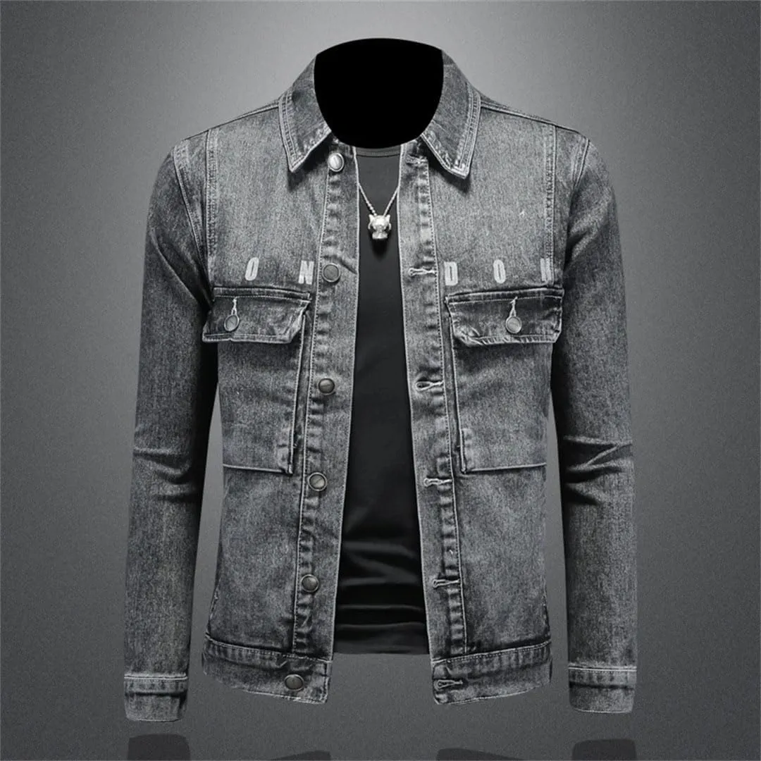 Men's Casual Denim Washed Denim Social Street Wear Workwear Coats