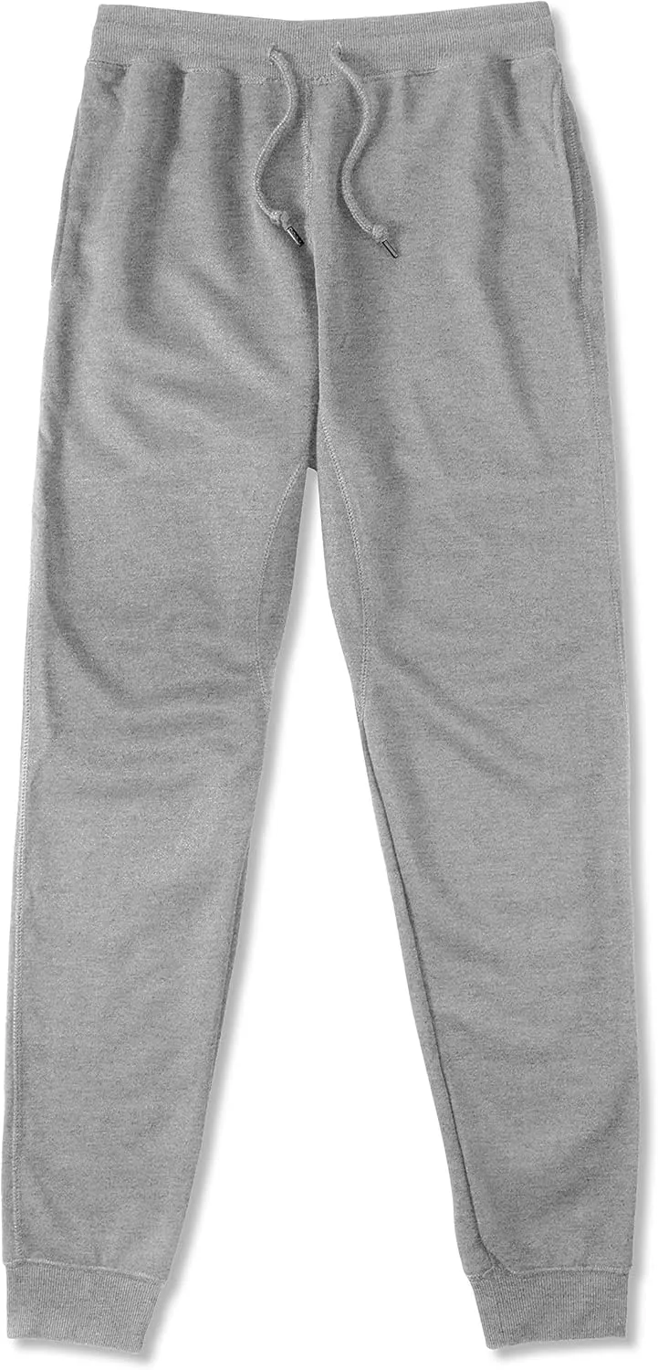Mens Classic Fleece Athleisure Workout Jogger Gym Sweats Golf Comfort Casual Yoga Pants