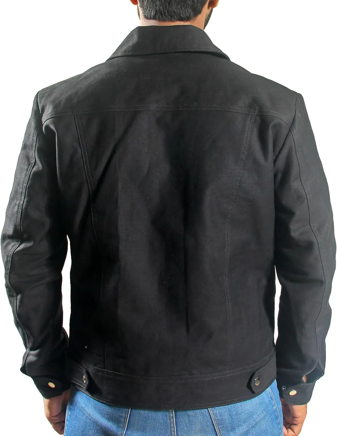 Mens Denim Jacket - Versatile Black Denim Coat Style Jacket